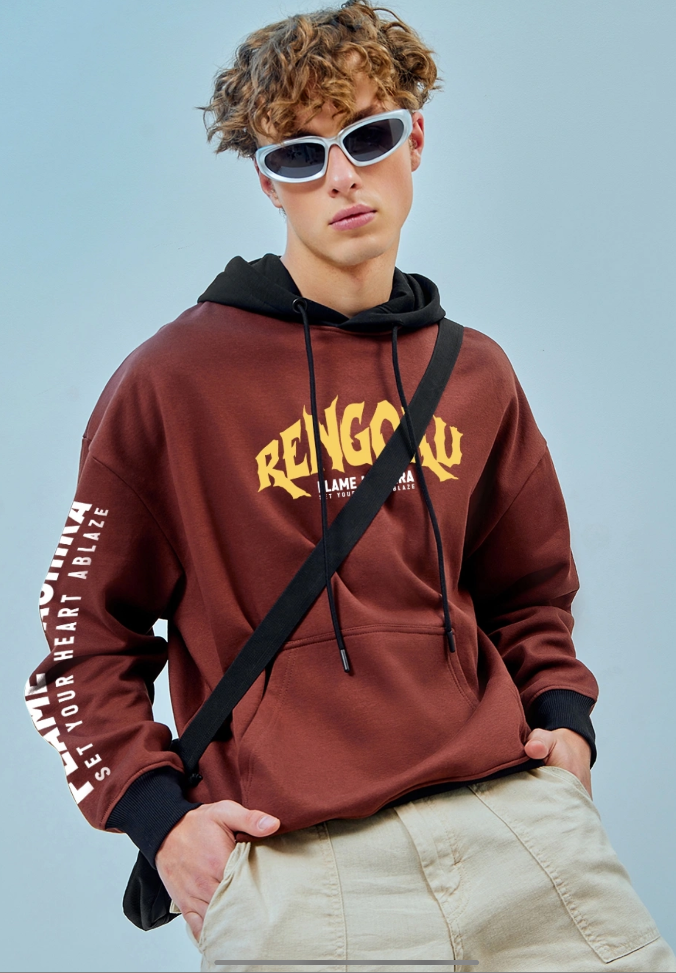 Renguko Hoodie | Brown | Printed