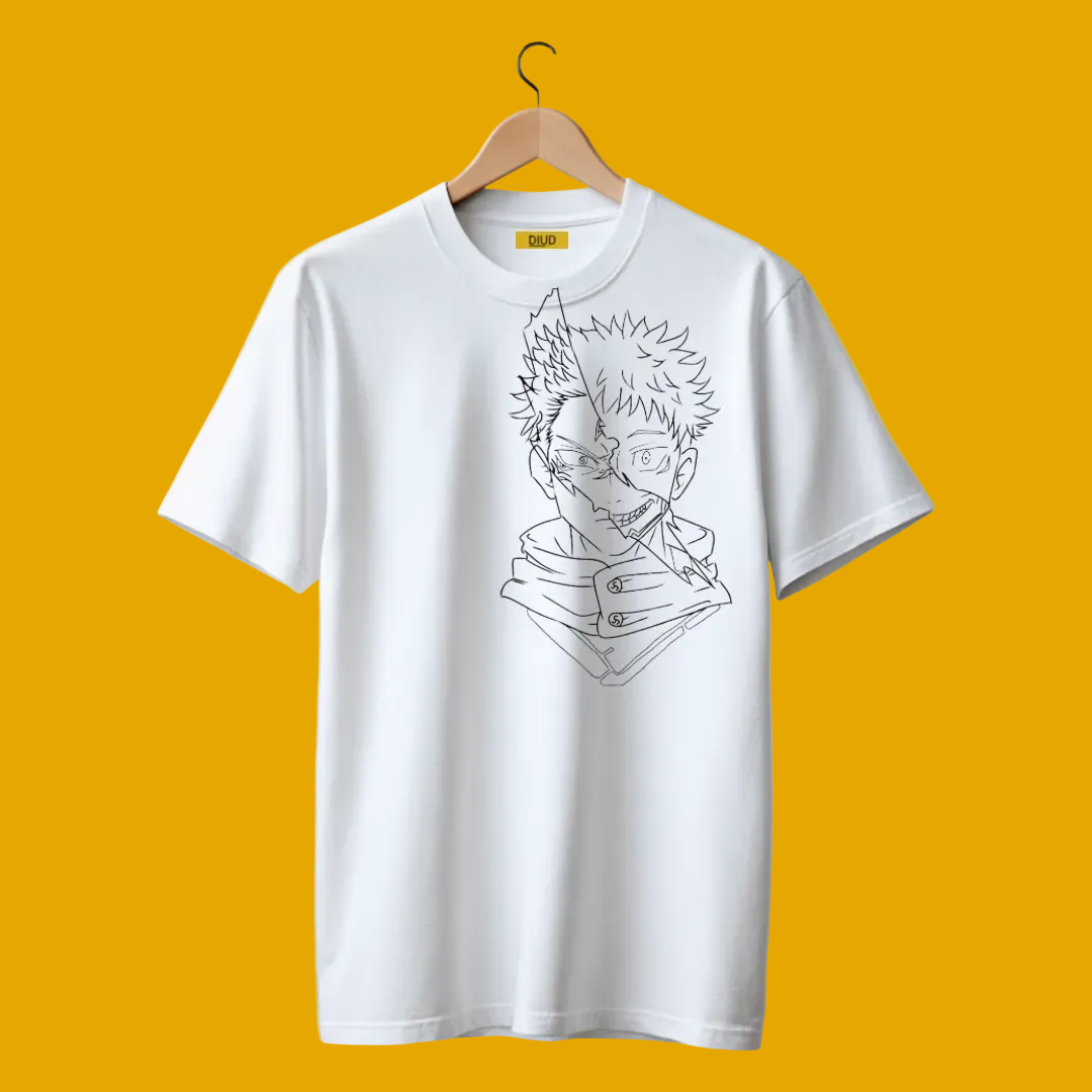 Men’s White I Sakuna Graphic Printed Oversized T-Shirt